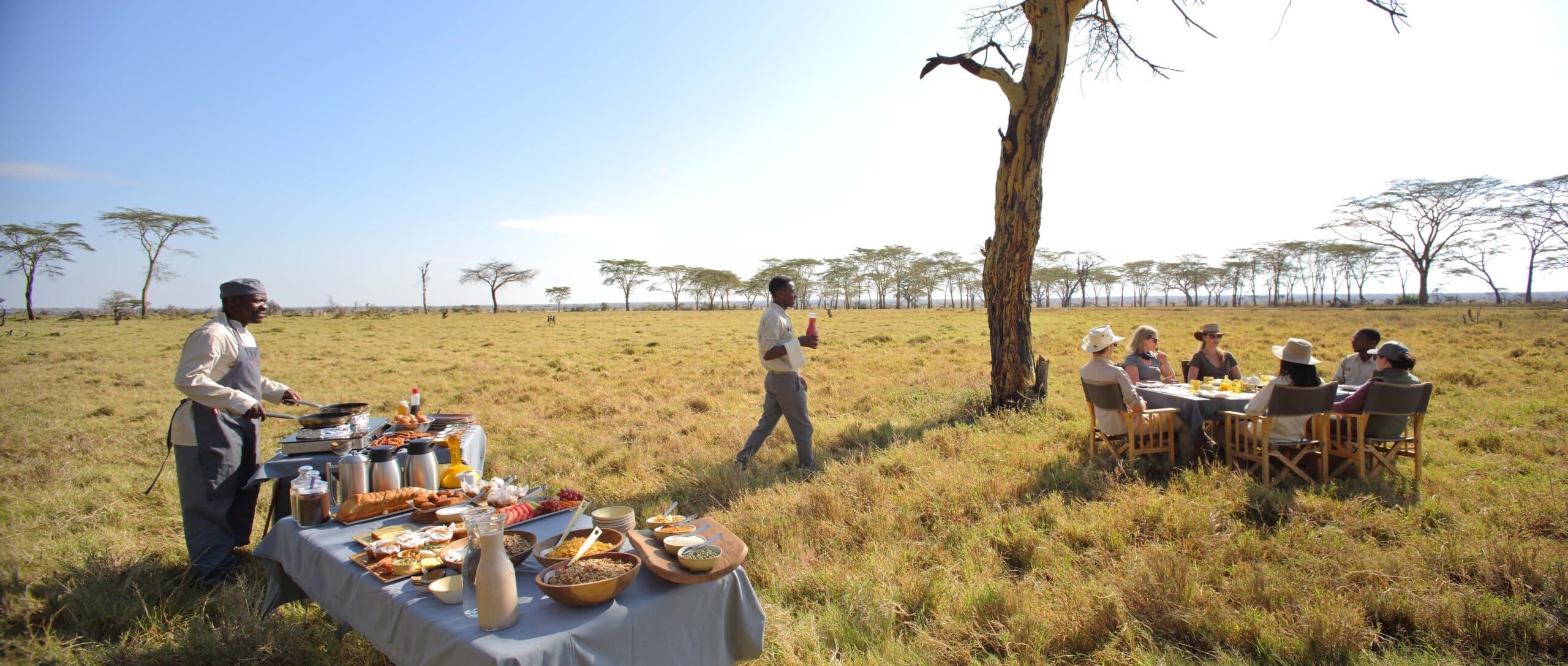 Namiri Plains - Fever Tree forest breakfast