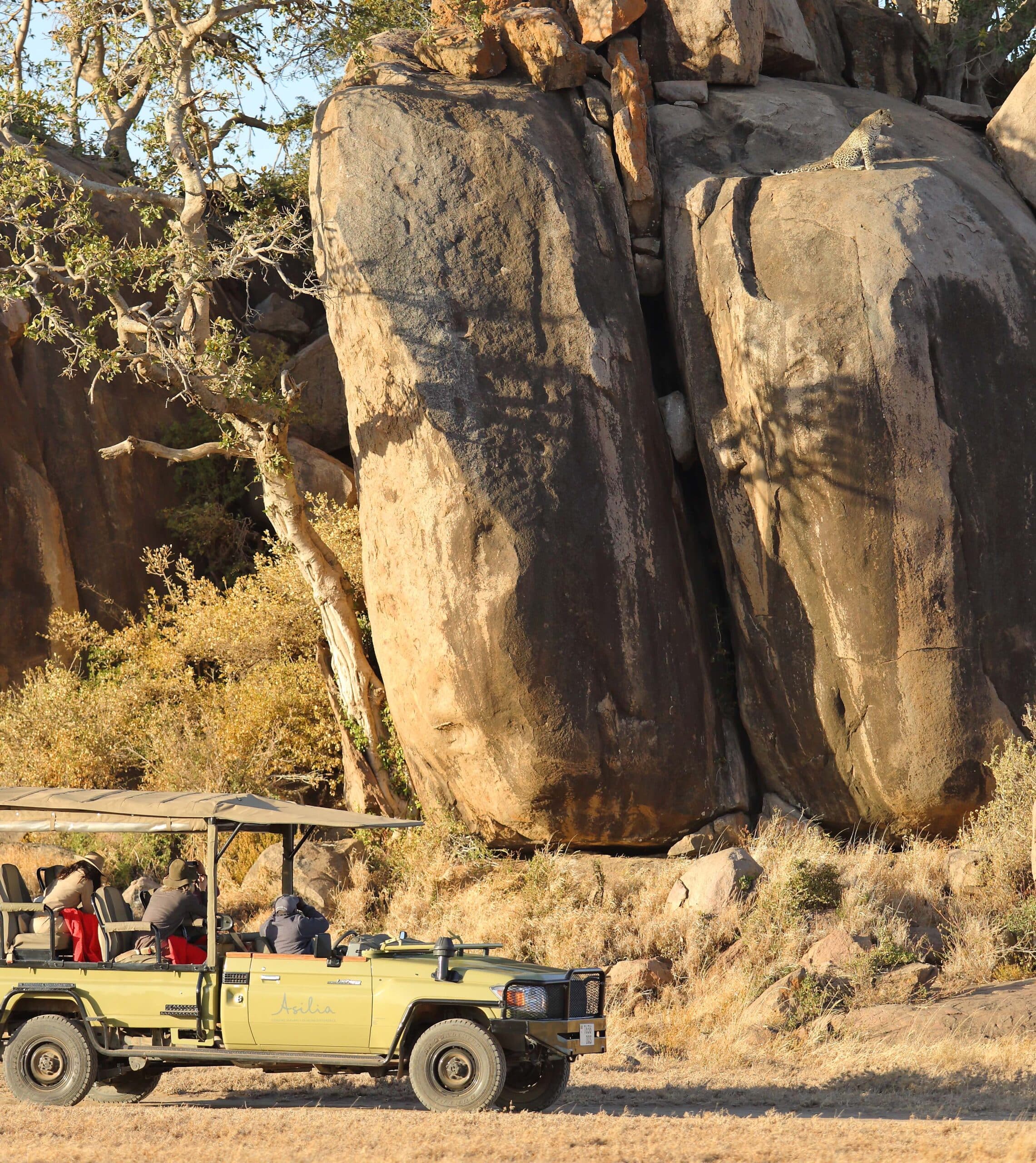 Namiri Plains - Game drive with Leopard