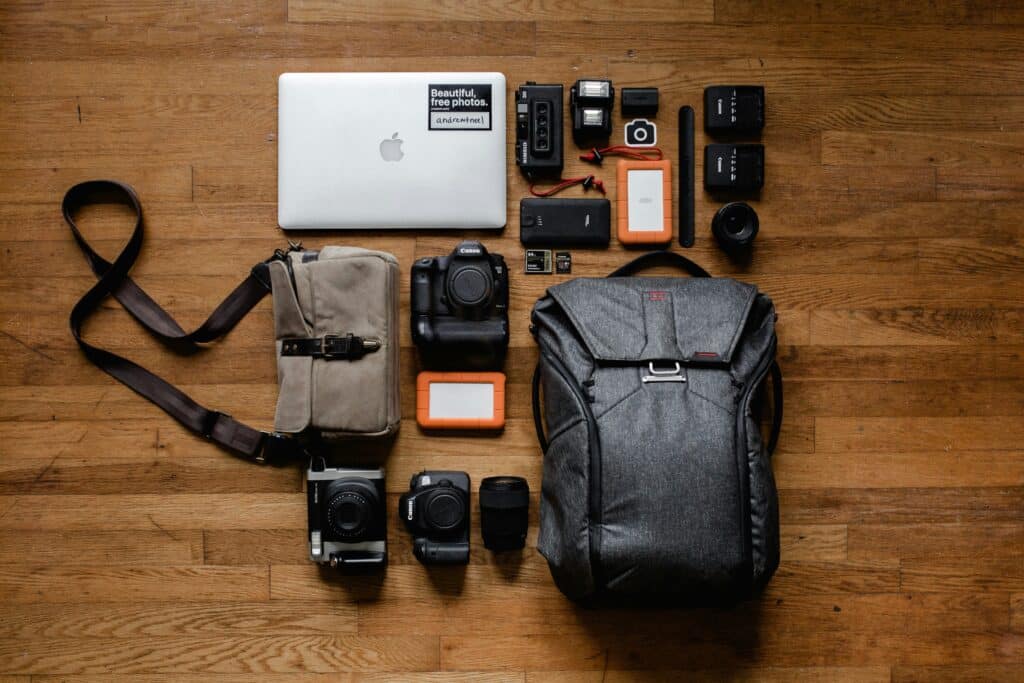 photography bag equipment breakdown